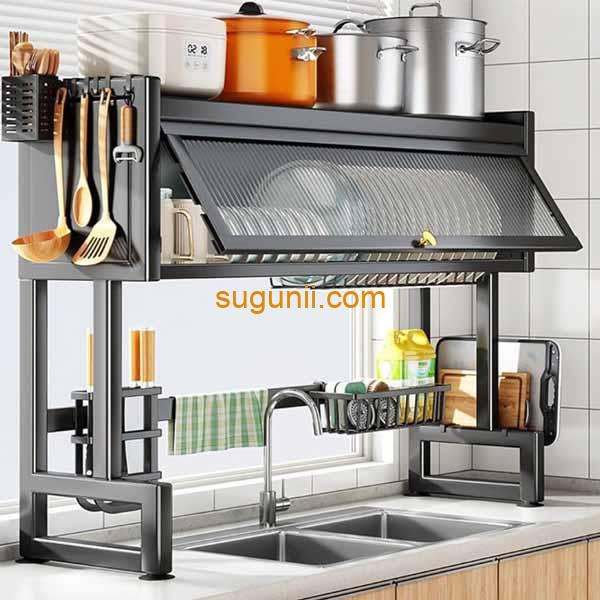 Égouttoir à Vaisselle Superposé 3 Niveaux sur Évier