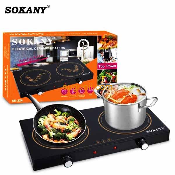 Plaque de Cuisson Électrique à Induction Sokany SK-224 – 2 Feux