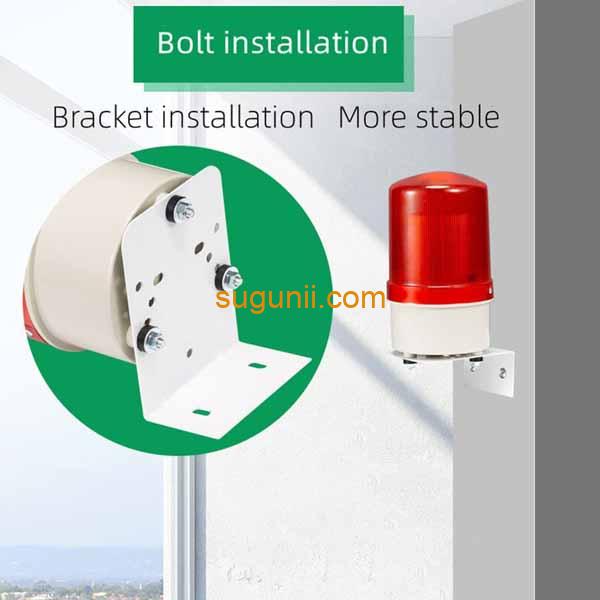 Sirène d'Avertissement Industriel avec Voyant Lumineux Rotatif – 105 dB, 12V, IP55