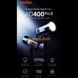 Godox AD400Pro II – Flash Autonome 400 Ws, HSS, TTL, Freeze Ultra-Rapide