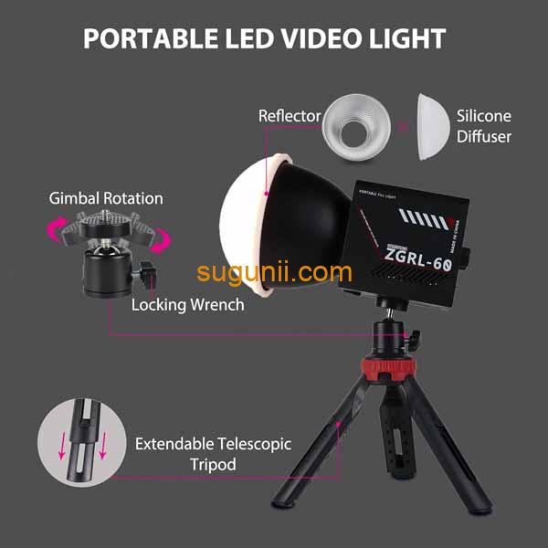 Lampe Vidéo LED COB ZGRL-60 b