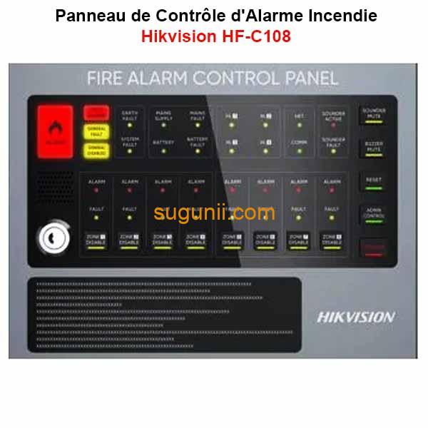 Panneau de Contrôle d'Alarme Incendie Hikvision HF-C108 b