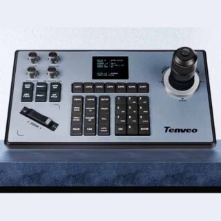 Contrôleur de Caméra PTZ Tenveo – Joystick 4D, Écran LCD, PoE & Contrôle IP