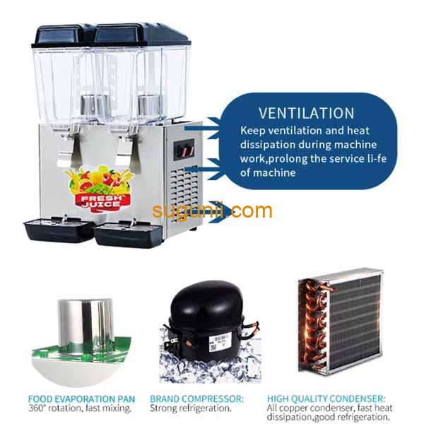 Distributeur de Jus Commercial Double Tête – 32L e