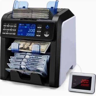 Compteuse de Billets AL-950 – 2 Poches, Tri, Détection CIS Double et Numéros de Série